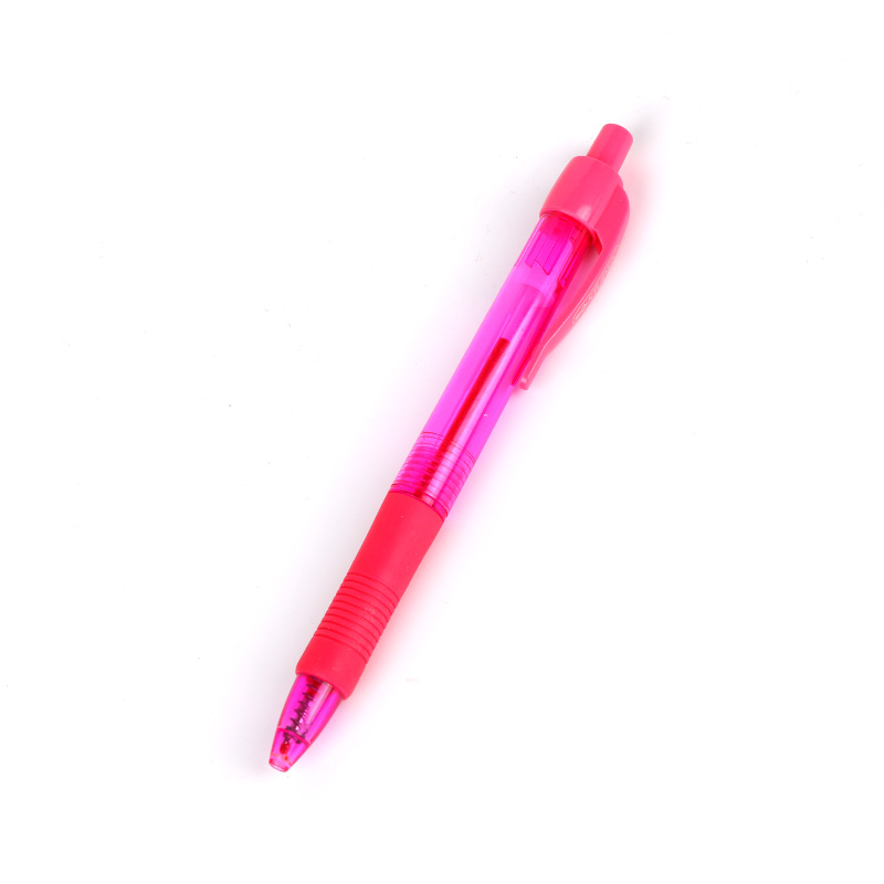 Colorful Transparent Pen Body Learning Office Push Ballpoint Pen